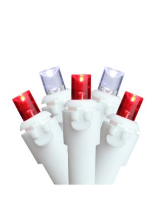 Northlight Set Of 50 Red And White LED Wide Angle Christmas Lights ...