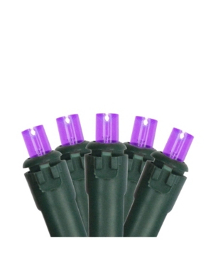 Northlight Set Of 50 Purple Led Wide Angle Christmas Lights - Green Wire