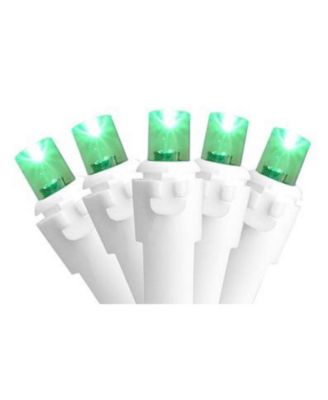 Northlight Set of 50 Green LED Wide Angle Christmas Lights - White Wire