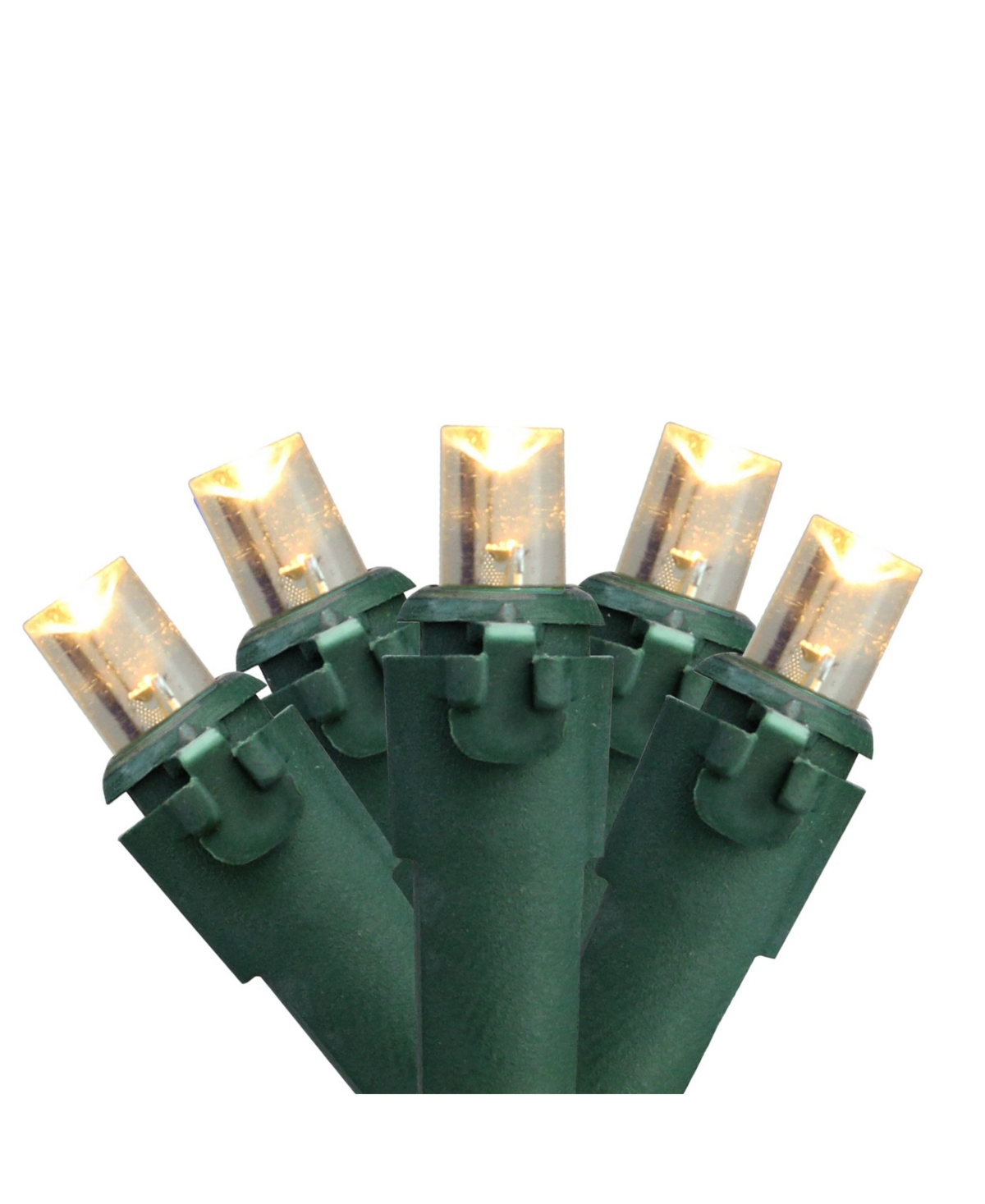 Northlight Set of 100 Warm White Led Wide Angle Christmas Lights - Green Wire