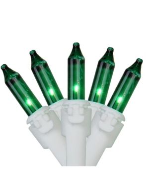 Northlight Set Of 35 Green Mini Christmas Lights 2.5" Spacing In Green