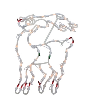 Northlight 18" Lighted Reindeer Double Sided Christmas Window Silhouette Decoration In White
