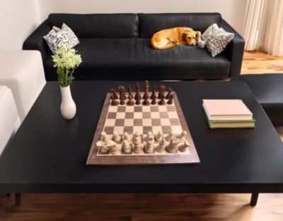 Classic Staunton Wood Chess Set, Wood Board 15 in., 3.75 in. King