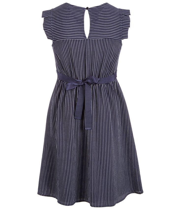 Monteau Big Girls Embellished Striped Dress - Macy's