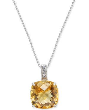 image of Citrine (1-3/8 ct. t.w.) & Diamond (1/20 ct. t.w.) 18
