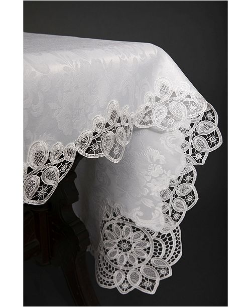 Xia Home Fashions Antebella Lace Embroidered Cutwork Tablecloth