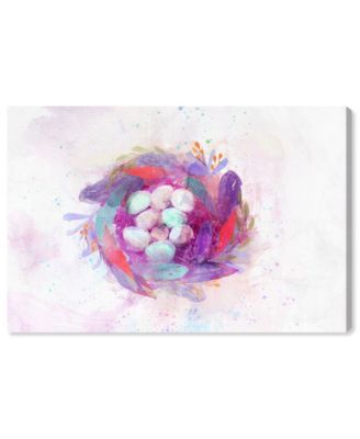 Boho Feather Nest Canvas Art - 10" x 15" x 1.5"
