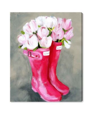 Tulips and Rainboots Canvas Art - 24" x 20" x 1.5"