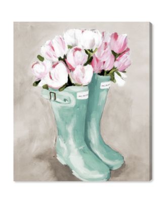 Tulips in Spring Boots Canvas Art - 36" x 30" x 1.5"