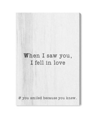 When I Saw You Canvas Art - 15" x 10" x 1.5"