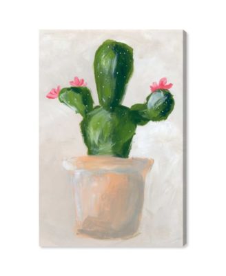 Prickly Pear Plant Giclee Art Print on Gallery Wrap Canvas, 10" x 15"