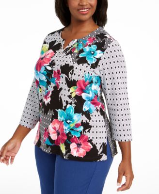macys alfred dunner plus size tops