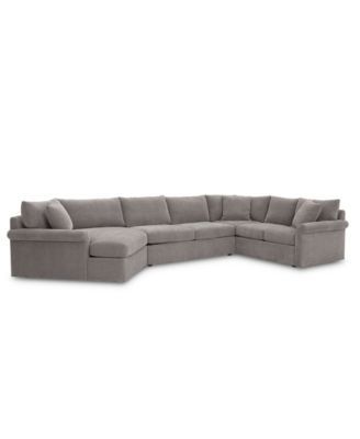 CLOSEOUT! Wedport 3-Pc. Fabric Sectional with Cuddler Chaise, Created for Macy's