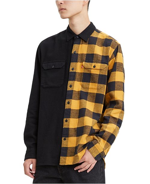 Men S Limited Collection Split Pattern Work Shirt Created For Macy S
