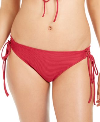 Hula Honey Juniors' Rhythm Ribbed Side-Lace One-Piece Swimsuit, Created for  Macy's - Macy's