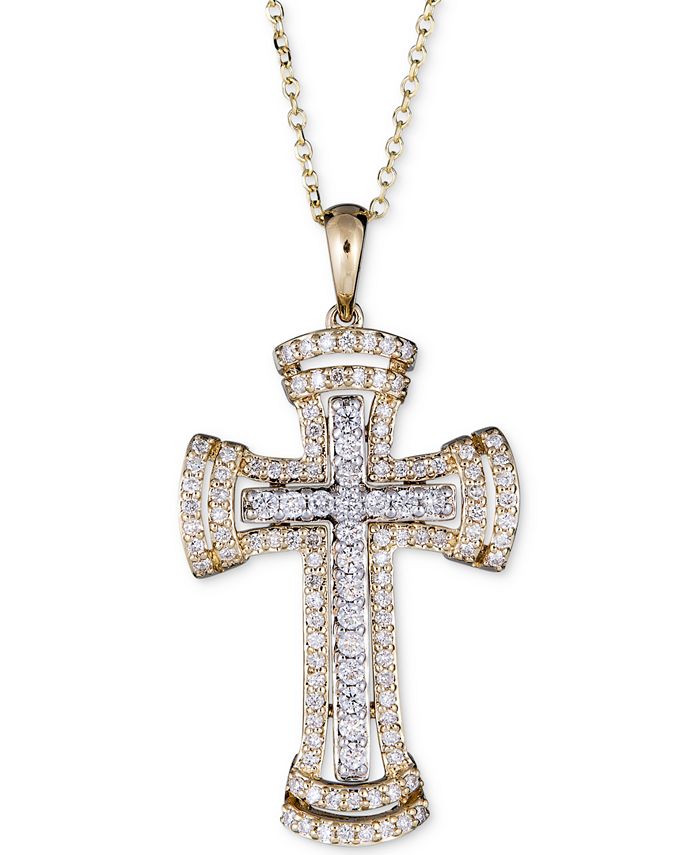 Macy's sale diamond cross