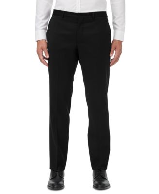 Black Solid Suit Separate Pants 