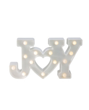 Northlight 12.75" Battery Operated Led Lighted "joy" Christmas Marquee Sign In White