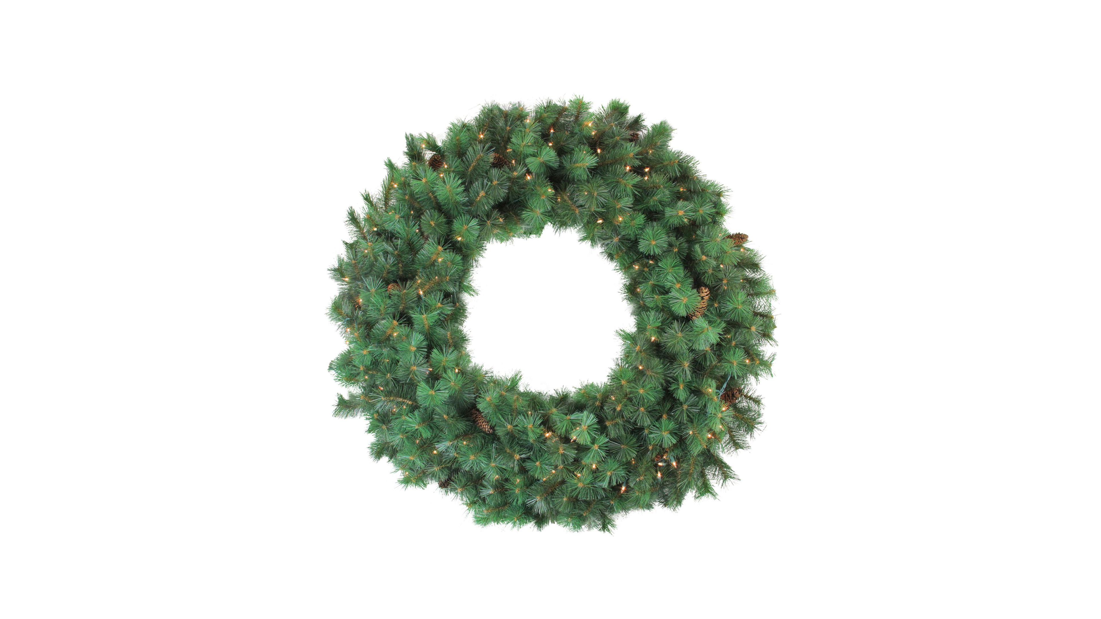 Northlight Pre-Lit Royal Oregon Pine Artificial Christmas Wreath 48-Inch Clear Lights