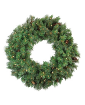 Shop Northlight Pre-lit Royal Oregon Pine Artificial Christmas Wreath 36-inch Clear Lights In Green