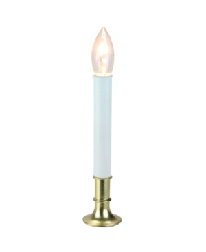 Northlight 9" Brass Indoor Christmas Candle Lamp With Sensor In White