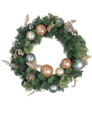 Northlight Rose Gold And Silver Pine Artificial Christmas Wreath - 24-inch Unlit