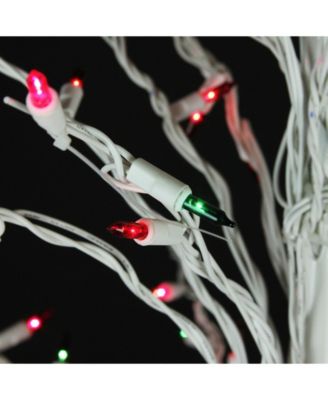 9' Prelit Multi-Color Christmas Cascade Twig Tree Outdoor Yard Art Decoration