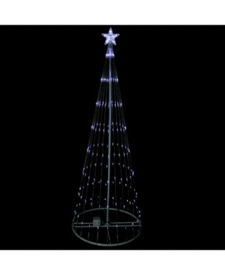 9' Pure White LED Lighted Show Cone Christmas Tree Outdoor Decoration
