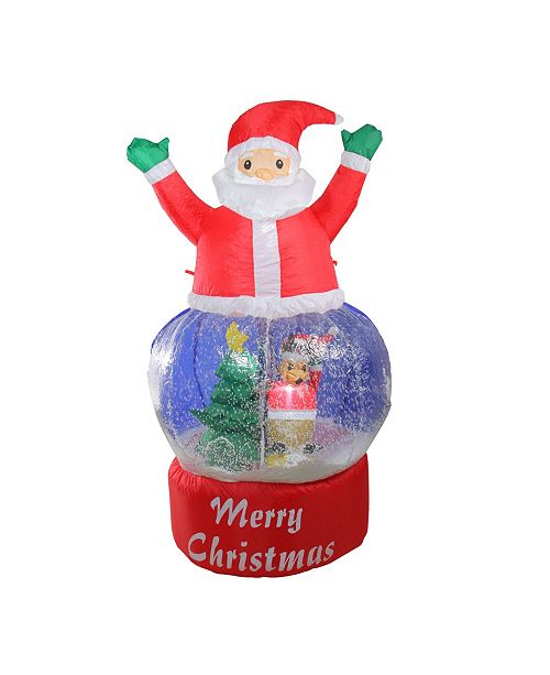 Northlight 4 75 Inflatable Santa Claus Snow Globe Lighted