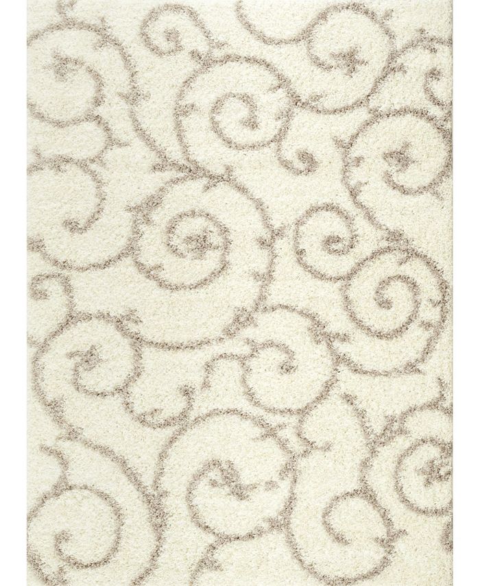 Main Street Rugs Bahia Shag Bas2323 Cream 3'3" x 5' Area Rug Macy's