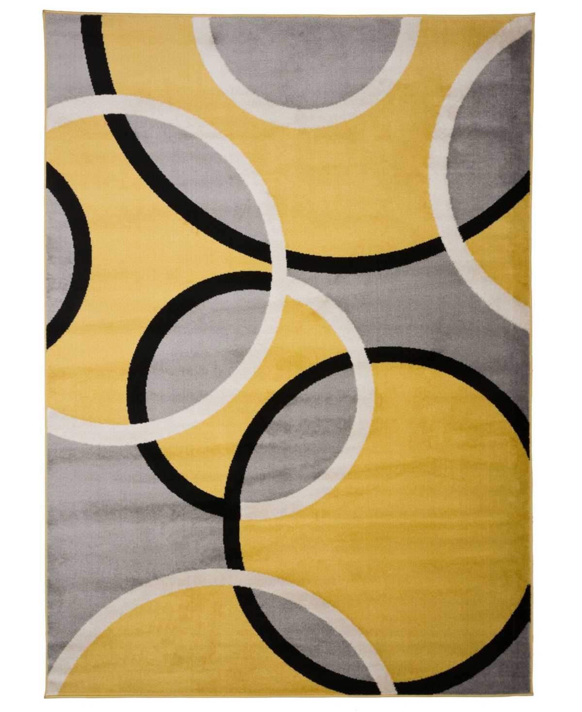 Main Street Rugs Alba Alb368 Yellow 7'10in x 10'2in Area Rug - Yellow