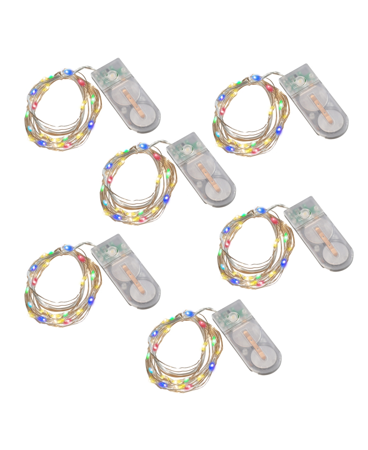 Jh Specialties Inc/lumabase Lumabase Battery Operated Fairy String Lights, Set Of 6 In Multi