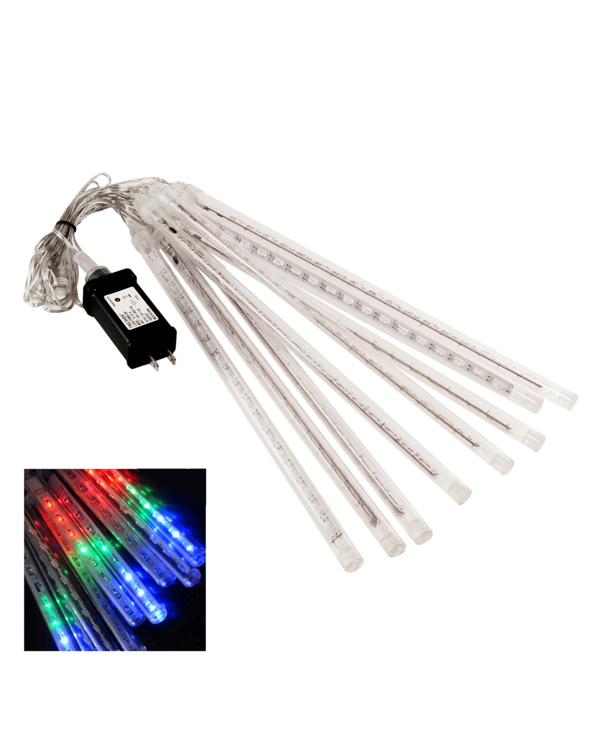 Jh Specialties Inc/lumabase Lumabase Electric Multicolor Meteor Rainfall Lights, 8 Light Tubes