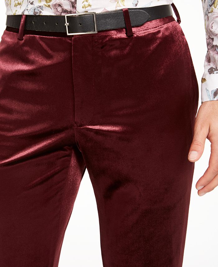 INC International Concepts INC Men's SlimFit Shiny Velvet Pants