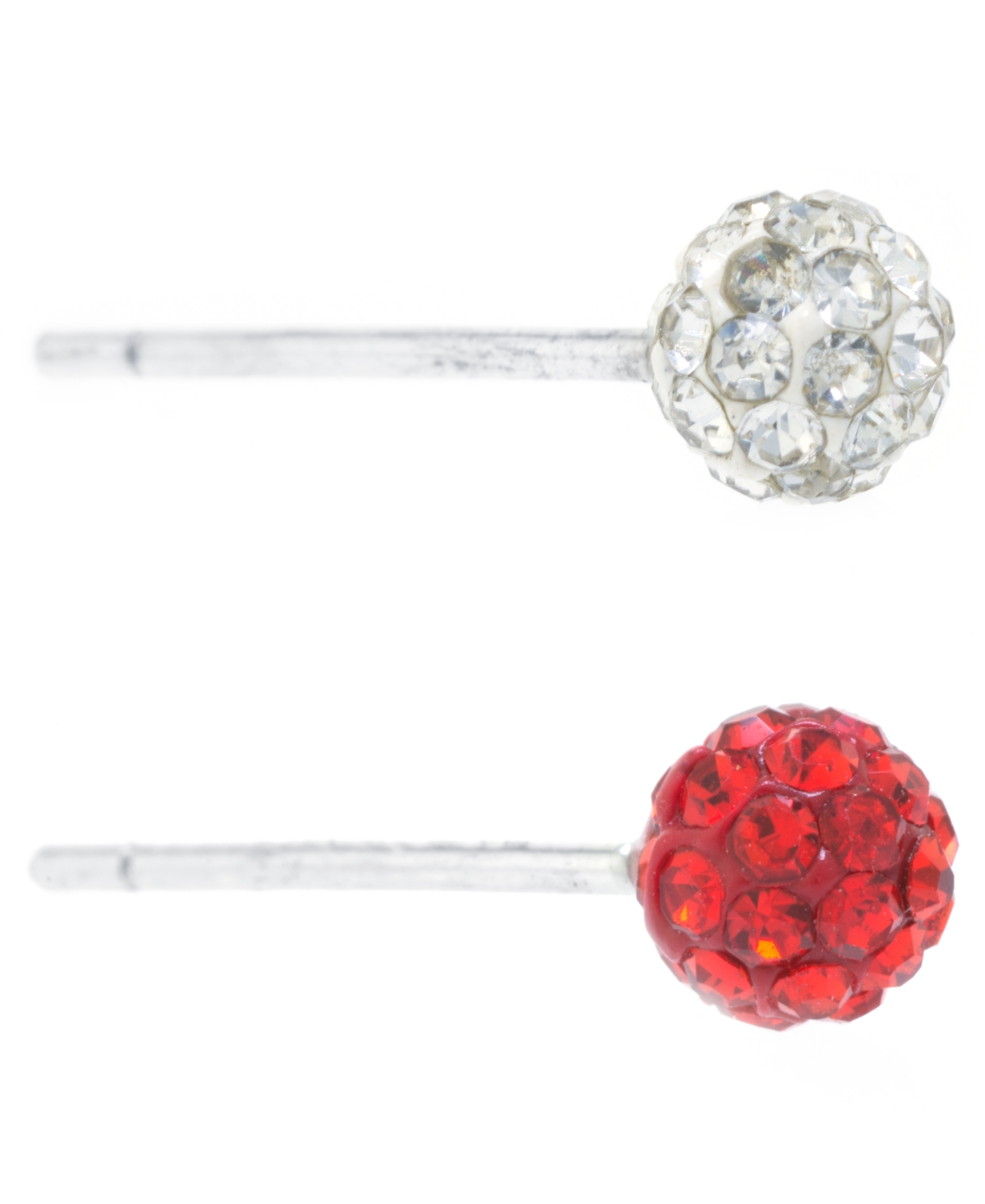 Macy's 2-pc. Set Blue & Dark Blue Crystal Ball Stud Earrings In Sterling Silver (also In White & Red Crysta