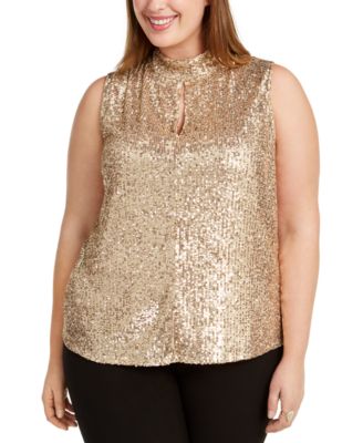 Calvin Klein - Plus Size Sequined Top