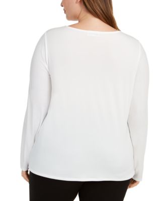 Calvin Klein Plus Size Embellished Top