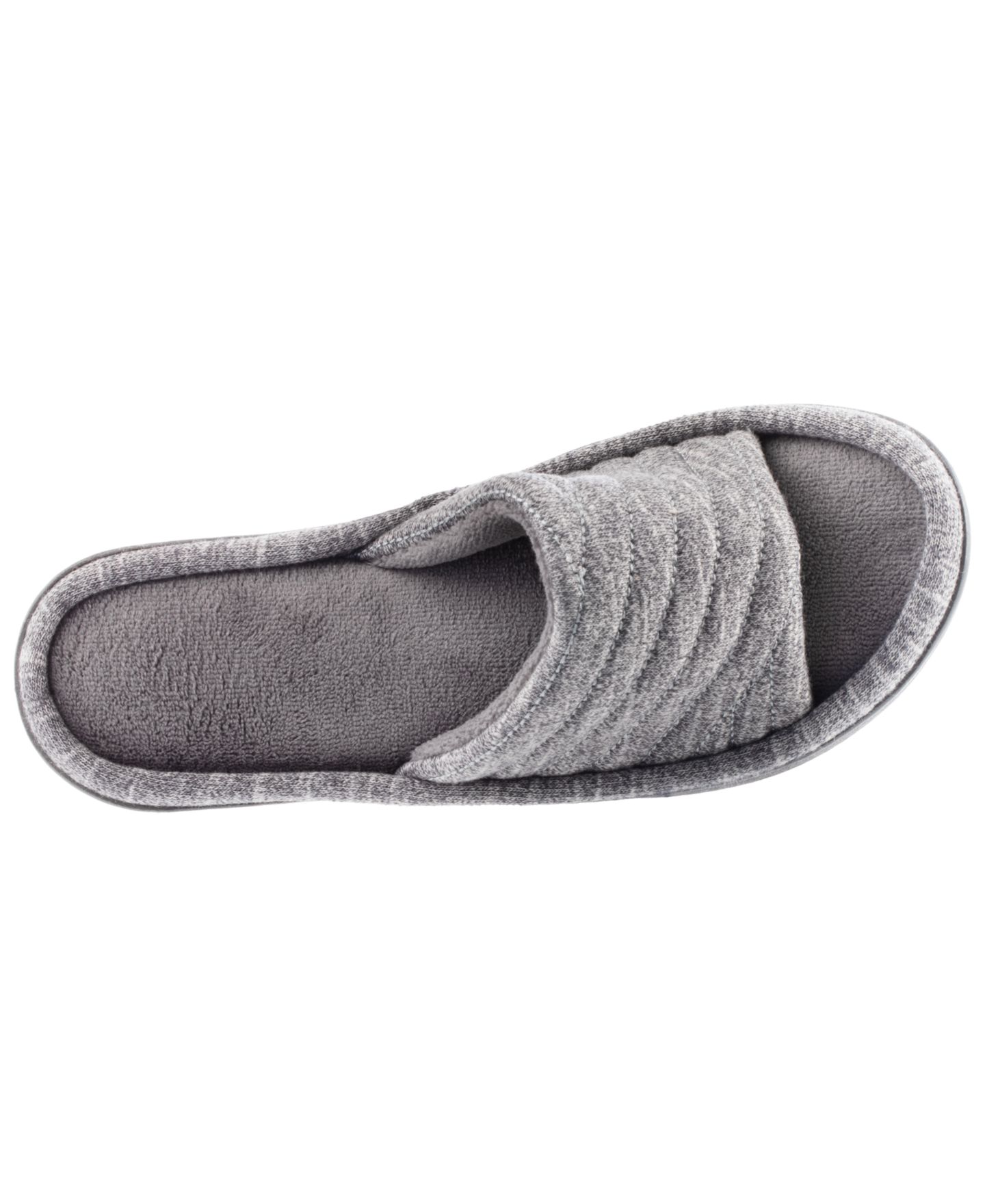 Женские тапочки Isotoner Signature Isotoner Space Knit Andrea Slide, цвет: Пепельный — фото 3