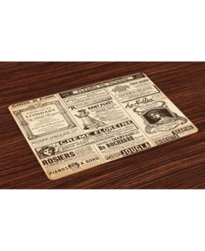 Ambesonne Paris Place Mats Set of 4