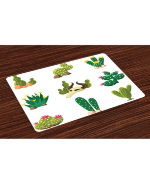 Ambesonne Cactus Place Mats Set of 4