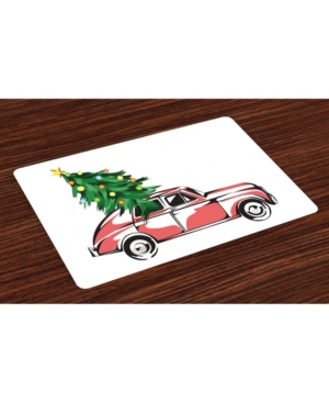 Ambesonne Christmas Place Mats Set of 4
