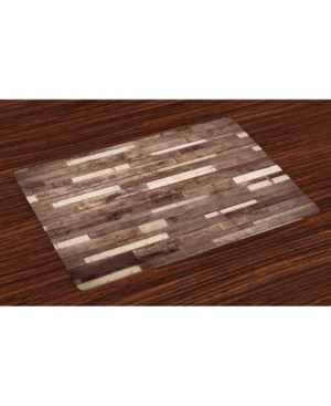 Ambesonne Wooden Place Mats Set of 4