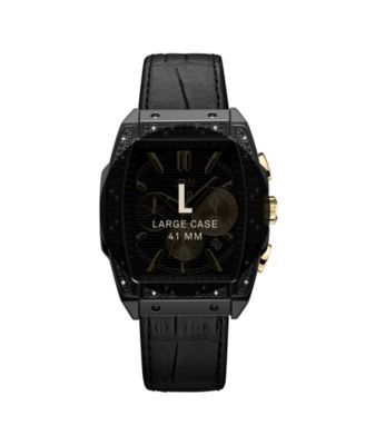 Men's Echelon Diamond (1/4 ct. t.w.) Watch in Black Ion-plated Stainless Steel 41mm