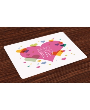Ambesonne Valentines Day Place Mats Set of 4
