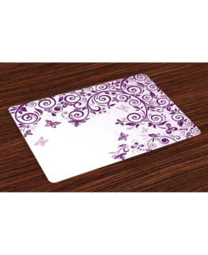 Ambesonne Mauve Place Mats Set of 4