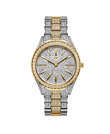 Women's Cristal Diamond (1/8 ct. t.w.) Watch in 18k Gold-plated Two Tone Stainless-steel Watch 38mm