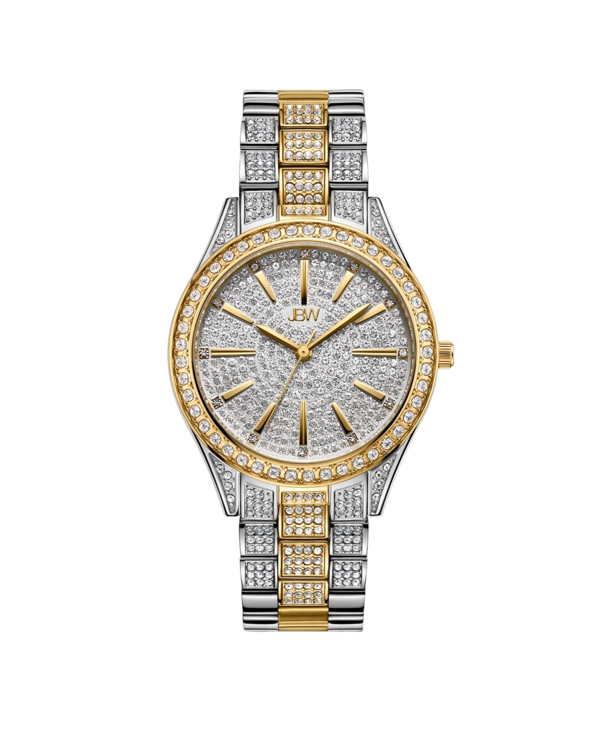 Jbw Women's Cristal Diamond (1/8 ct. t.w.) Watch in 18k Gold-plated Two Tone Stainless-steel Watch 38mm