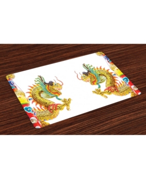 Ambesonne Dragon Place Mats Set of 4