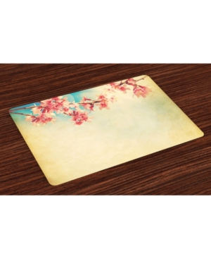 Ambesonne Floral Place Mats Set of 4
