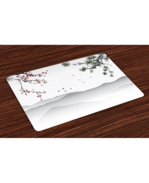 Ambesonne Floral Place Mats Set of 4